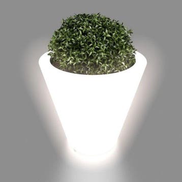 Bloempot Verlichting Wit | 50cm | A-kwaliteit | Beste Prijs, Kunststof, Minder dan 60 cm, Vierkant, Nieuw