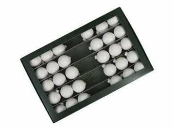 Kerstballen op Lange draad Opaal Wit 4 cm 30 stuks, Ophalen of Verzenden, Nieuw