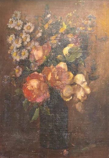 Dominique Rozier (1840-1901) - Vaso con fiori