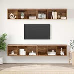 vidaXL Tv-meubelset 4 pcs Oud Hout 37 x 37 x 107 cm Bewerkt, Minder dan 50 cm, Verzenden, 100 tot 150 cm, Nieuw