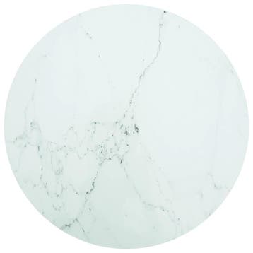 vidaXL Tafelblad Ø90x1 cm gehard glas met marmeren design, Huis en Inrichting, Tafels | Eettafels, Verzenden, Nieuw