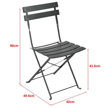 Bistroset Caprile metaal tuintafel met 2 tuinstoelen donkerg, Verzenden, Nieuw