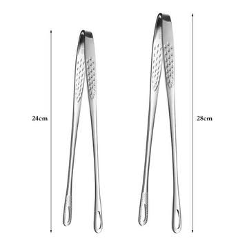 Set van 2 RVS Keukentangen –BBQenamp; Grill Tang 24 en 28 cm, Antiek en Kunst, Verzenden