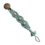 Speenkoord Sky - Mintgroen Met Kralen - Katoen - Macramé, Ophalen of Verzenden, Nieuw