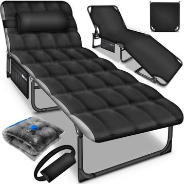 Veldbed - 1 Persoons - Kampeerbed - Stretcher - Zwart - Till, Verzenden, Zo goed als nieuw