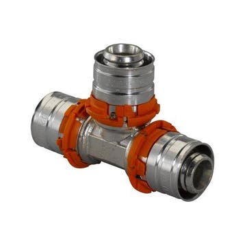 Uponor MLC perskoppeling Ø14x14x14 T-stuk, Verzenden, Nieuw