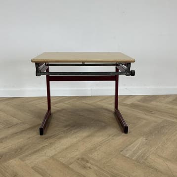 verstelbare en kantelbare schooltafel / tekentafel, beuken -, Ophalen of Verzenden, Gebruikt
