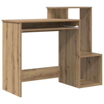 vidaXL Bureau Artisan Eiken 106 x 41 x 88,5 cm Bewerkt hout, Verzenden, Nieuw