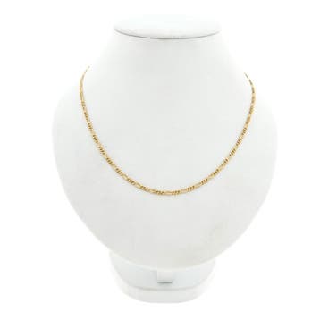 Gouden Figaro schakelketting, Sieraden, Tassen en Uiterlijk, Kettingen, Ophalen of Verzenden, Gebruikt, Goud, Goud