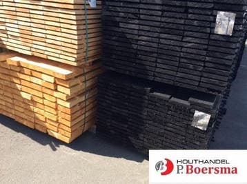 Potdekselplank - Douglas - Goedkoop - Zwart - Geimpregneerd, Tuin en Terras, Palen, Balken en Planken, Nieuw, 250 cm of meer, Planken