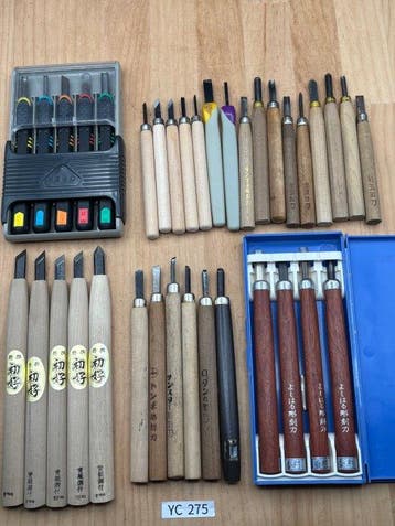 Snijwerk, Japanese Wood Carving knives  wood sculpture