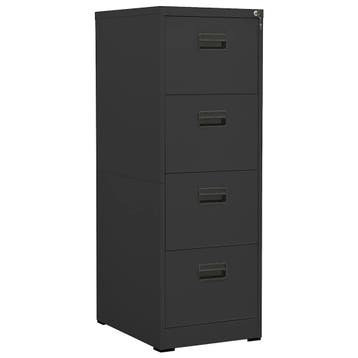vidaXL Archiefkast 46x62x133 cm staal antracietkleurig, Verzenden, Nieuw