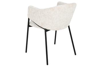 Design Stoel NOBLESSE beige chenille zwart metalen frame -, Ophalen of Verzenden, Nieuw