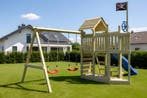 Houten Speeltoestel Maroo Play+ met schommels en glijbaan, Kinderen en Baby's, Speelgoed | Buiten | Speeltoestellen, Ophalen of Verzenden