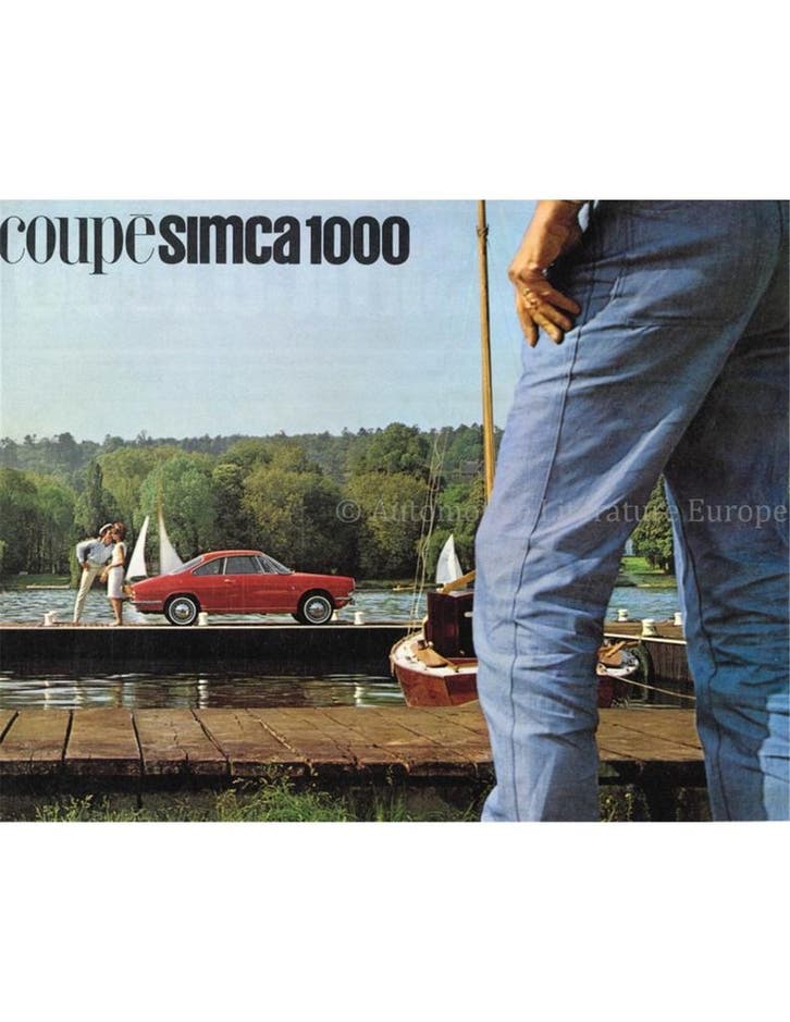 1964 SIMCA 1000 COUPË BROCHURE NEDERLANDS, Boeken, Auto's | Folders en Tijdschriften