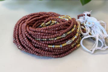 Waist Beads / Afrikaanse Heupketting -  Bruin Chinyere (Trad, Ophalen of Verzenden, Nieuw