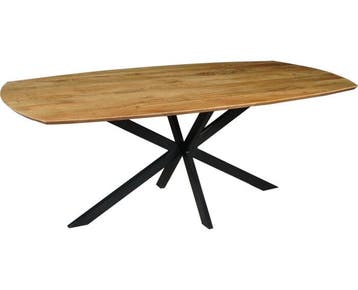 Eettafel Nevada Deens ovaal mangohout 160x90 cm - Naturel, Huis en Inrichting, Tafels | Eettafels, Ophalen of Verzenden, Nieuw