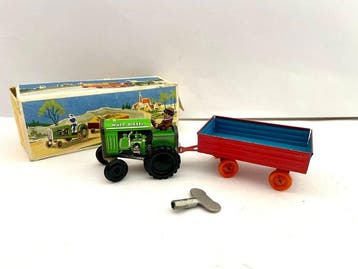 Wüco - Blikken speelgoedauto - Wüco-Diesel Tractor with
