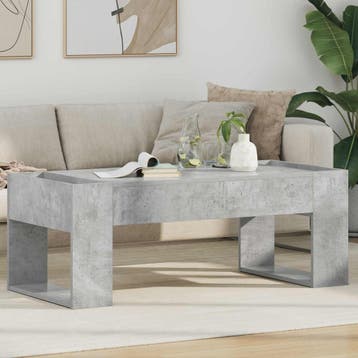 vidaXL Salontafel Beton Grijs 110 x 50 x 41 cm Bewerkt hout, Huis en Inrichting, Tafels | Salontafels, Verzenden, Nieuw, Overige houtsoorten