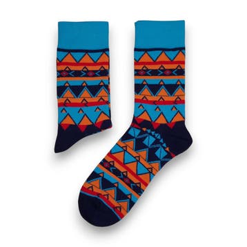 Afrikaanse sokken / Afro sokken / Kente sokken - Blauw Oranj, Ophalen of Verzenden, Nieuw