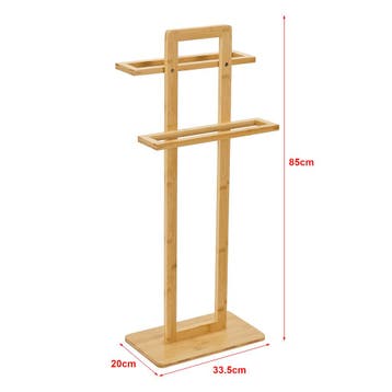 [en.casa] Handdoekrek Træna 85x33,5x20 cm bamboe, Verzenden, Nieuw
