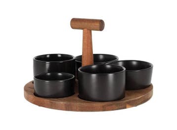 JENS Living Bits & Bites Bo Tapasset Groot - Zwart, Huis en Inrichting, Keuken | Servies, Verzenden, Nieuw