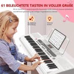 Keyboard - Digitale piano - Piano - 61 toetsen - Wit, Verzenden, Zo goed als nieuw