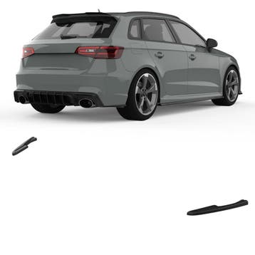 Diffuser seiten Splitter geschikt voor AUDI RS3 8V Sportback