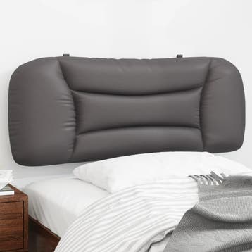 vidaXL Hoofdbordkussen Hvar 100 cm kunstleer grijs, Verzenden, Nieuw, Grijs, Overige materialen