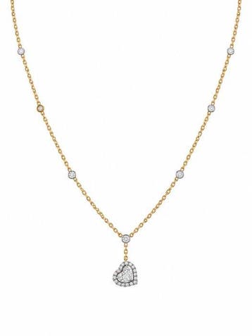 Ketting met hanger - 18 karaat Geel goud - 0.59ct. tw.