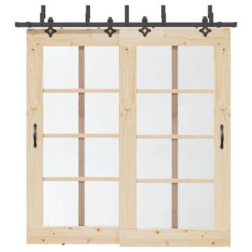 vidaXL Doos met onderdelen voor schuifdeur 213,5 cm staal, Verzenden, Nieuw