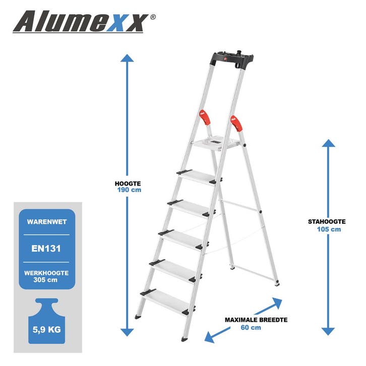 Hailo XXL EasyClix huishoudtrap, Doe-het-zelf en Verbouw, Ladders en Trappen, Nieuw, Verzenden
