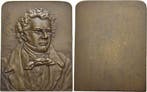 Einseitige Bronze-plakette 1911 Musik Schubert, Franz Pet..., Postzegels en Munten, Penningen en Medailles, Verzenden