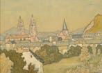Philip Grégory Needell (1886-1974) - Espalion, vue des deux