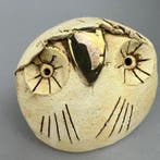 Ewa Budzowska - sculptuur, No reserve- the OWL- with 24carat, Antiek en Kunst, Antiek | Glas en Kristal