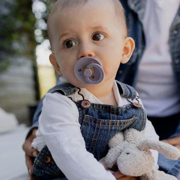 BIBS Colour 2 Pack - Fossil Grey/Mauve Spenen Maat 1, Ophalen of Verzenden, Nieuw, Overige typen