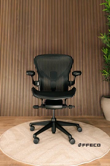 Herman Miller Aeron Bureaustoel - Zwart (Onyx), Verzenden, Zwart, Zo goed als nieuw, Bureaustoel