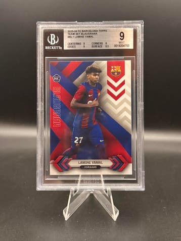 Beckett 9 Topps Team Set FC Barcelona Blaugrana Lamine Yamal, Verzenden, Zo goed als nieuw, Losse kaart