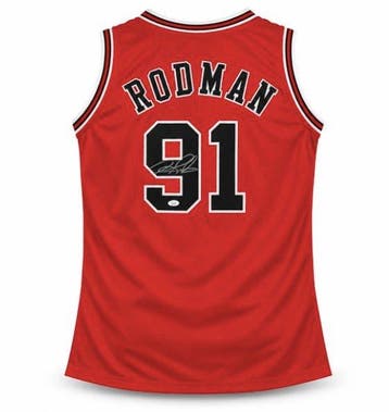 NBA - Dennis Rodman - Rode op maat gemaakte basketbaljersey, Nieuw