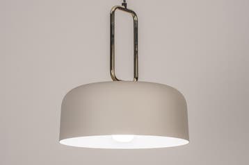 Rietveld Hanglampen - Creme, Beige, Zand - Metaal, Verzenden, Nieuw