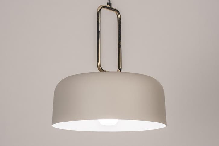Rietveld Hanglampen - Creme, Beige, Zand - Metaal, Huis en Inrichting, Lampen | Hanglampen, Verzenden