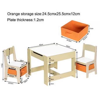 Houten Kindertafel met 2 Stoelen Set, Verzenden, Nieuw
