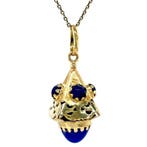 Vintage gouden hanger met chalcedoon en kleursteen 18 krt, Ophalen of Verzenden, Nieuw