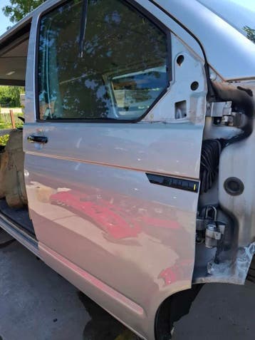 volkswagen transporter t5 t6 portier rechts l7wa zilver g..., Auto-onderdelen, Carrosserie en Plaatwerk, Gebruikt, Rechts, Ophalen of Verzenden
