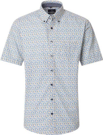 CASAMODA Korte Mouwen Overhemd Dots Blauw maat 4XL Heren, Kleding | Heren, Overhemden, Verzenden, Nieuw, Groen, CASAMODA