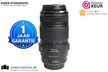 Canon EF 70-300mm IS USM telelens met 12 maanden garantie, Canon, Zo goed als nieuw, Lensdoppen, Canon EF