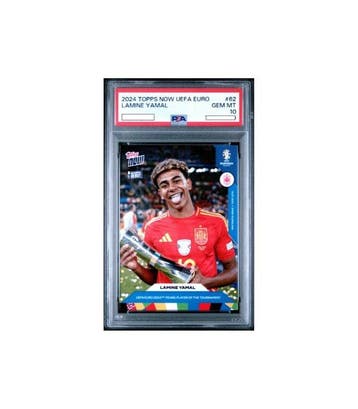 2024 Topps Now - UEFA Euro - Lamine yamal #62 Graded card -, Nieuw