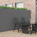 vidaXL Tuinhek Dubbelzijdig Grijs 1,8x3 m PVC, Tuin en Terras, Schuttingen, Verzenden, Nieuw, Kunststof