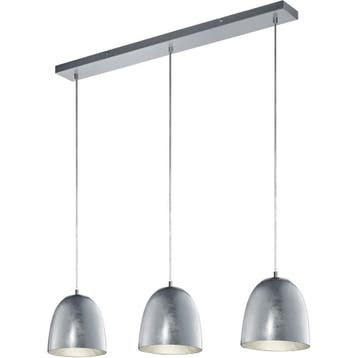 LED Hanglamp Trion Onutia - 3-lichts rechthoek, mat zilver a, Ophalen of Verzenden, Nieuw