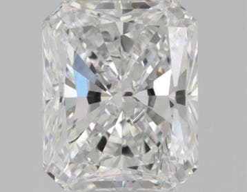 1 pcs Diamant (Natuurlijk) - 0.50 ct - Radiant - E - SI2 -, Nieuw